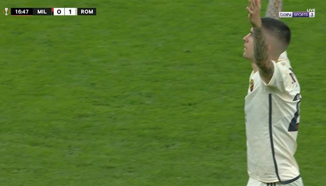 هدف مانشيني في مرمي ميلان بالدوري الاوروبي