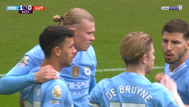 اهداف مباراة مانشستر سيتي ولوتون تاون 5 1 الدوري الانجليزي