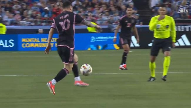 بلمسه سحريه اسيست ميسي الرائع في مباراة انتر ميامي وسبورتنج كانساس سيتي