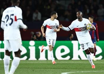 فيديو ديمبلي يسجل هدف تعادل باريس سان جيرمان أمام برشلونة