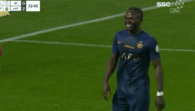 هدف ساديو ماني في مرمي ابها بالدوري السعودي اسيست رونالدو