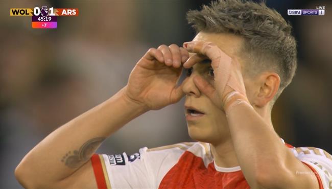 هدف ارسنال الاول في مرمي ولفرهامبتون بالدوري الانجليزي