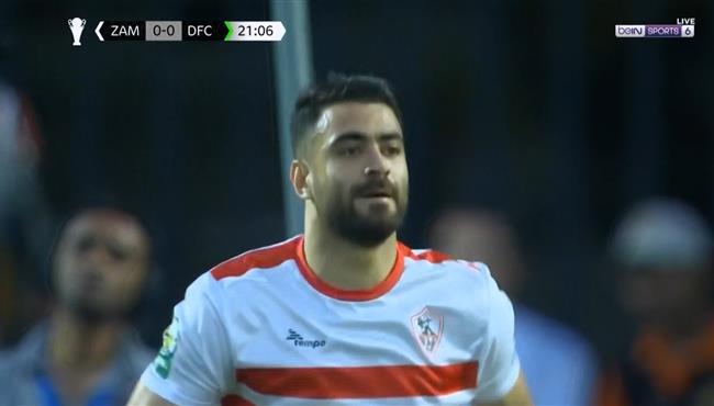 حمزة المثلوثي يهدر هدف محقق للزمالك امام دريمز بكاس الكونفيدرالية