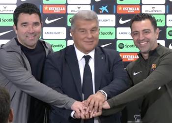 رسمي ا لابورتا ي علن بقاء تشافي مع برشلونة القرار الأفضل