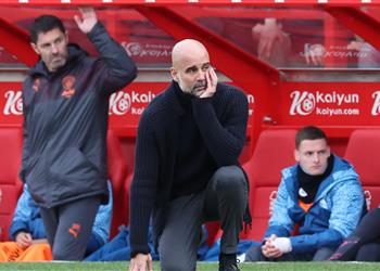 جوارديولا يعترف كنا محظوظين بجفاف الملعب أمام نوتينجهام