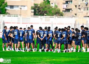 مران الزمالك ناصر ماهر يواصل التأهيل ونزول الحمل البدني للاعبين