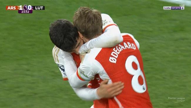 اهداف مباراة ارسنال ولوتون تاون 2 0 الدوري الانجليزي