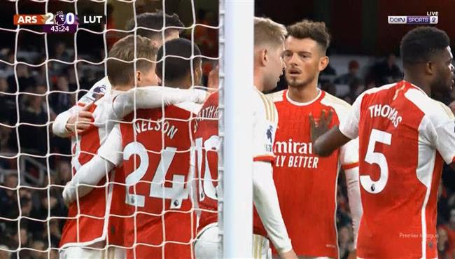 هدف ارسنال الثاني في مرمي لوتون تاون بالدوري الانجليزي