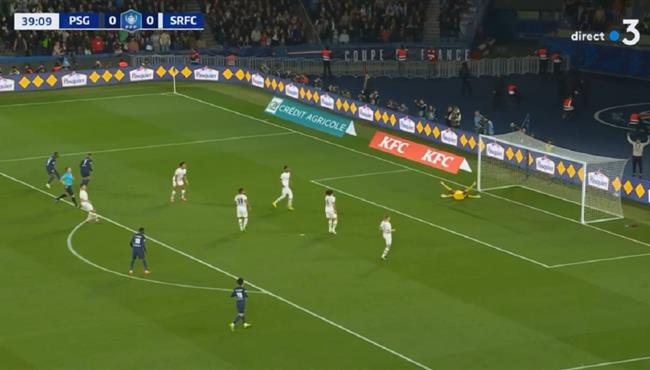 هدف فوز باريس سان جيرمان علي رين 1 0 كأس فرنسا