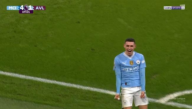 هدف فيل فودين الثالث الصاروخي في مرمي استون فيلا بالدوري الانجليزي