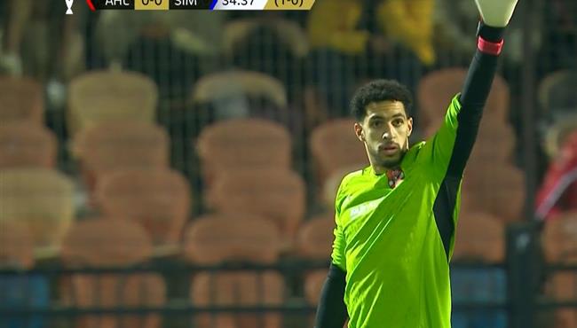 تصدي مصطفي شوبير الرائع علي مرتين يحرم سيمبا من هدف امام الاهلي