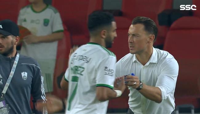 اسيست رياض محرز لهدف تعادل الاهلي القاتل مع الوحدة بالدوري السعودي