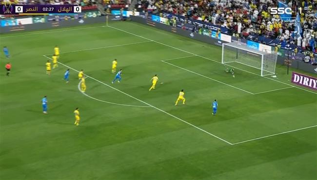 سالم الدوسري كاد ان يسجل هدف رائع في مرمي النصر بكاس السوبر السعودي