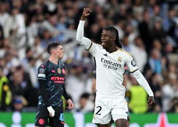 فيديو في دقيقتين كامافينجا ورودريجو يسجلان هدفين لـ ريال مدريد أمام مانشستر سيتي