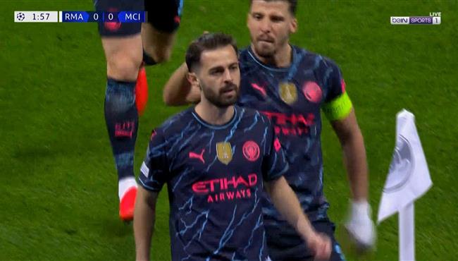 هدف برناردو سيلفا الرائع في مرمي ريال مدريد بدوري ابطال اوروبا