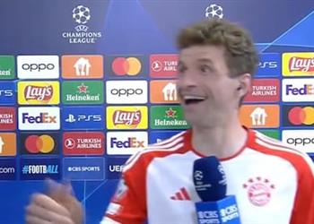 مولر يمازح لاعب ريال مدريد بعد التعادل مع بايرن ميونخ يريد معرفة خططنا في الإياب