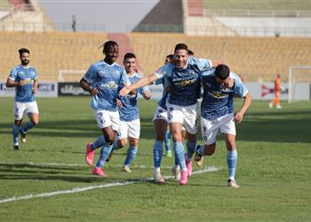 فيديو بيراميدز يعبر المصري بهدف رمضان صبحي القاتل وينفرد بصدارة الدوري