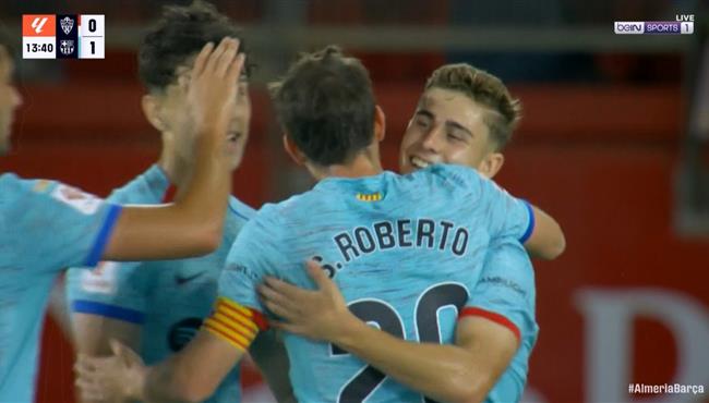 اهداف مباراة برشلونة والميريا 2 0 الدوري الاسباني