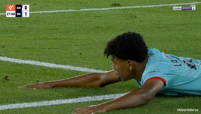 القائم يحرم لامين يامال من تسجيل هدف لبرشلونة امام الميريا