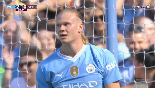 هالاند يهدر هدف محقق لـ مانشستر سيتي امام وست هام