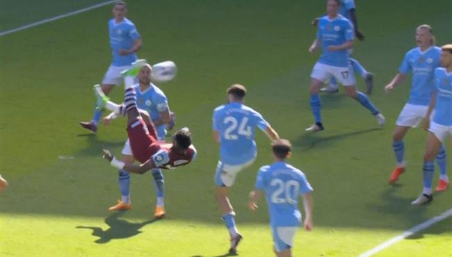 هدف محمد قدوس العالمي في مرمي مانشستر سيتي بالدوري الانجليزي