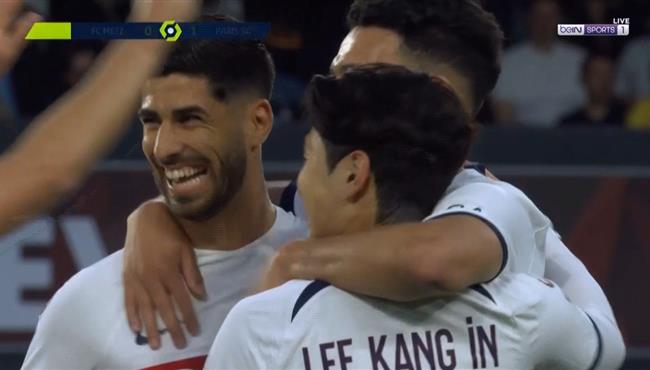 هدف باريس سان جيرمان الثاني في مرمي ميتز بالدوري الفرنسي