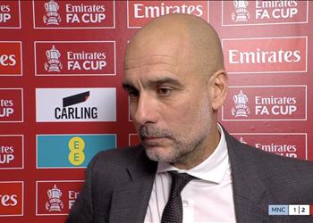 جوارديولا بعد خسارة كأس الاتحاد مانشستر يونايتد لم يكن الأفضل