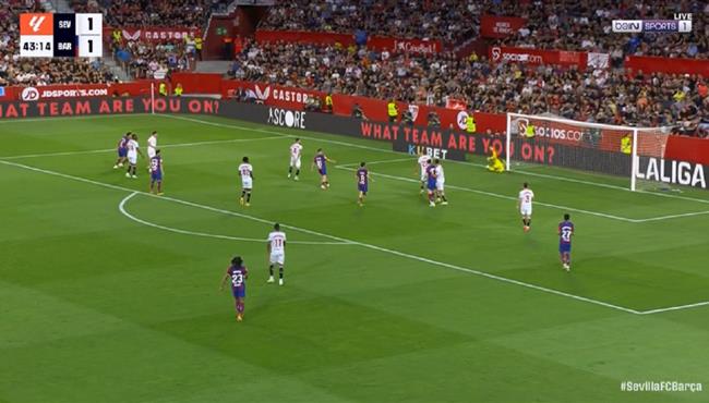 القائم يحرم كانسيلو من تسجيل هدف امام اشبيلية بالدوري الاسباني