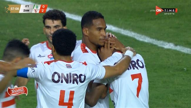 هدف الزمالك الثاني في مرمي الاتحاد السكندري سيف الجزيري