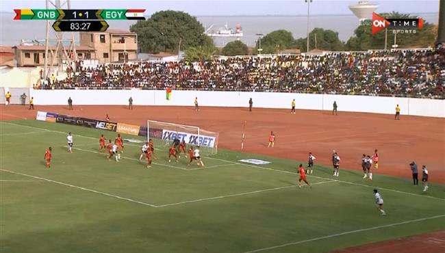 محمد عبد المنعم كاد ان يسجل هدف بالكعب رائع امام غينيا بيساو