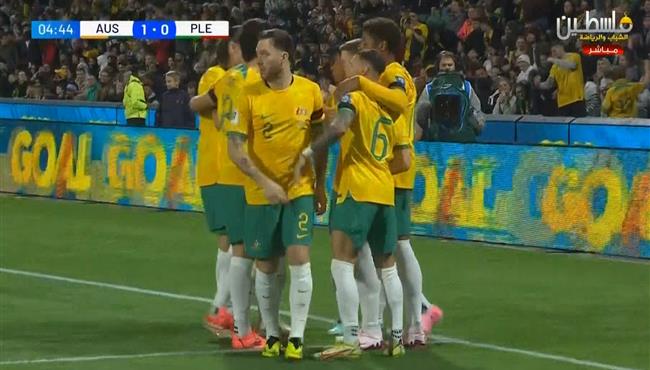 هدف استراليا الاول في مرمي فلسطين بتصفيات كاس العالم