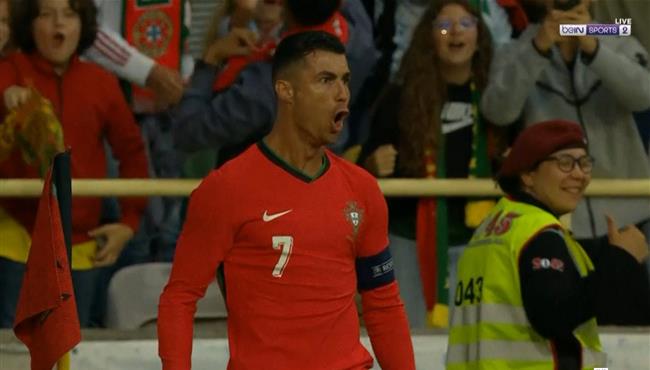 هدف رونالدو الاول الرائع في مرمي ايرلندا