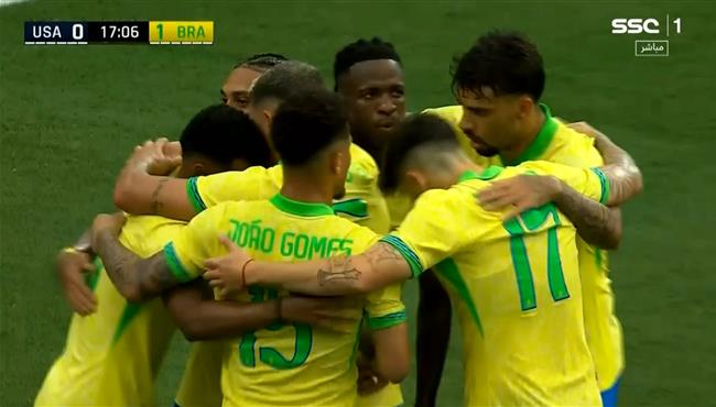 هدف البرازيل الاول في مرمي امريكا رودريجو