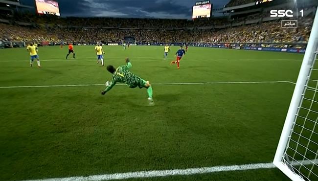 تصدي اليسون بيكر الرائع في مباراة البرازيل وامريكا