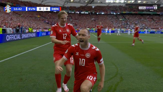 اهداف مباراة الدنمارك وسلوفينيا (1-1) يورو 2024