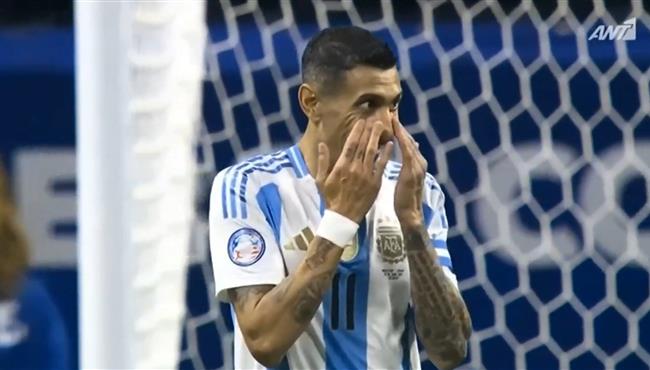 دي ماريا يهدر انفراد تام في مباراة الارجنتين وكندا