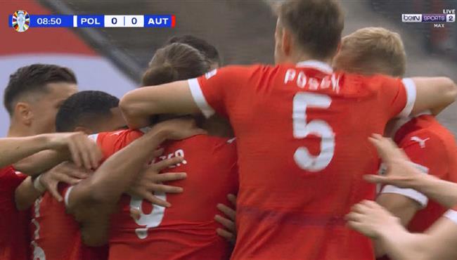 هدف النمسا الاول في مرمي بولندا 1 0 يورو 2024