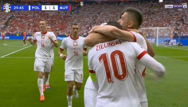 هدف تعادل بولندا مع النمسا 1 1 يورو 2024