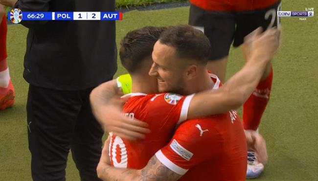 هدف النمسا الثاني في مرمي بولندا بيورو 2024