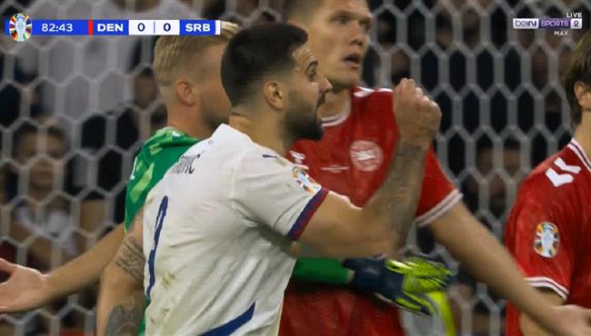 هل حرم الحكم ميتروفيتش من ركلة جزاء امام الدنمارك في يورو 2024