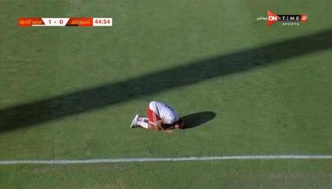 هدف حرس الحدود الاول في مرمي سبورتنج بدورة الترقي