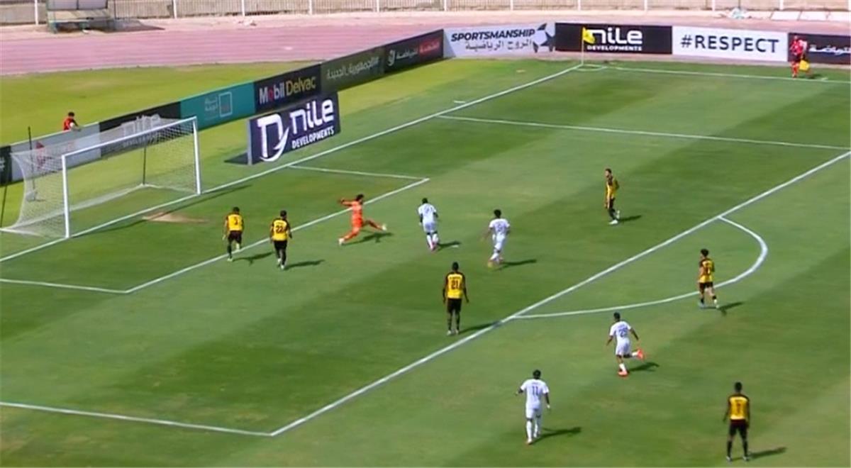 هدف ياو أنور في مباراة البنك الأهلي والمقاولون العرب