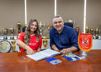 صور الأهلي ي علن ضم حبيبة زعتر لتدعيم فريق سيدات الكرة الطائرة