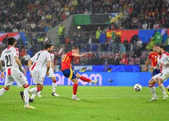 فيديو داني أولمو يسجل هدف إسبانيا الرابع أمام جورجيا