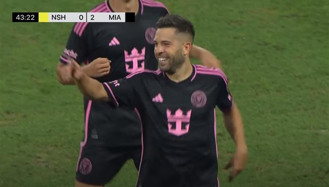 هدف جوردي البا العالمي في مباراة انتر ميامي وناشفيل