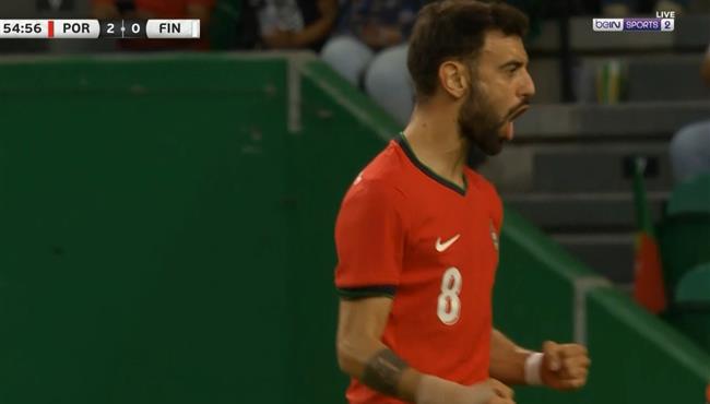 هدف برونو فيرنانديز الرائع في مرمي فنلندا