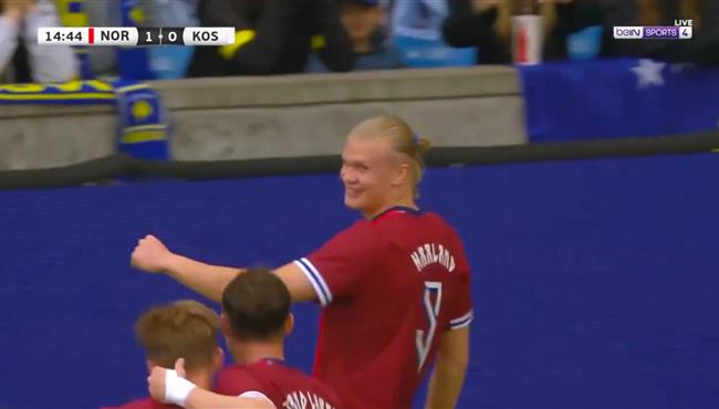 هاتريك هالاند في مباراة النرويج وكوسوفو