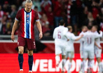 فيديو هالاند يسجل في هزيمة النرويج أمام الدنمارك ودي ا