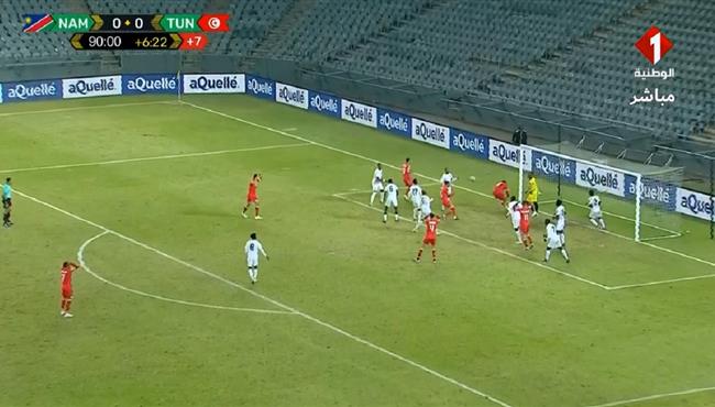 فرصة خطيرة من تونس علي مرمي ناميبيا في تصفيات كأس العالم