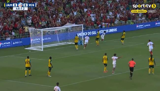 هدف فنزويلا الاول في مرمي جامايكا بكوبا امريكا